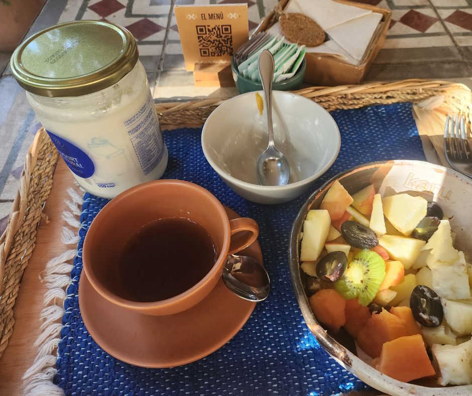 Breakfast at Karu Cafe in Asuncion, Paraguay